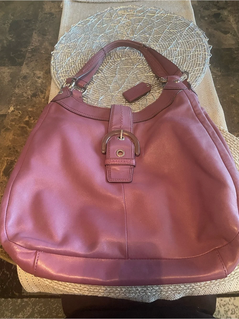Y2K Coach Soho “ Madison Lynn” Plum Leather Women's Shoulder Bag